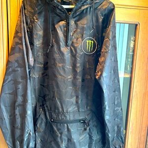 Brand, new Monster Energy, lightweight shirt, jacket. Hooded, long sleeve